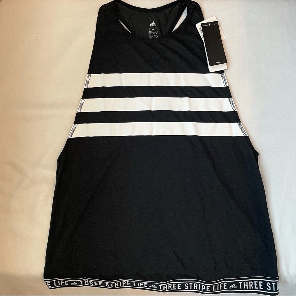 Adidas three stripe life muscle tank NWT